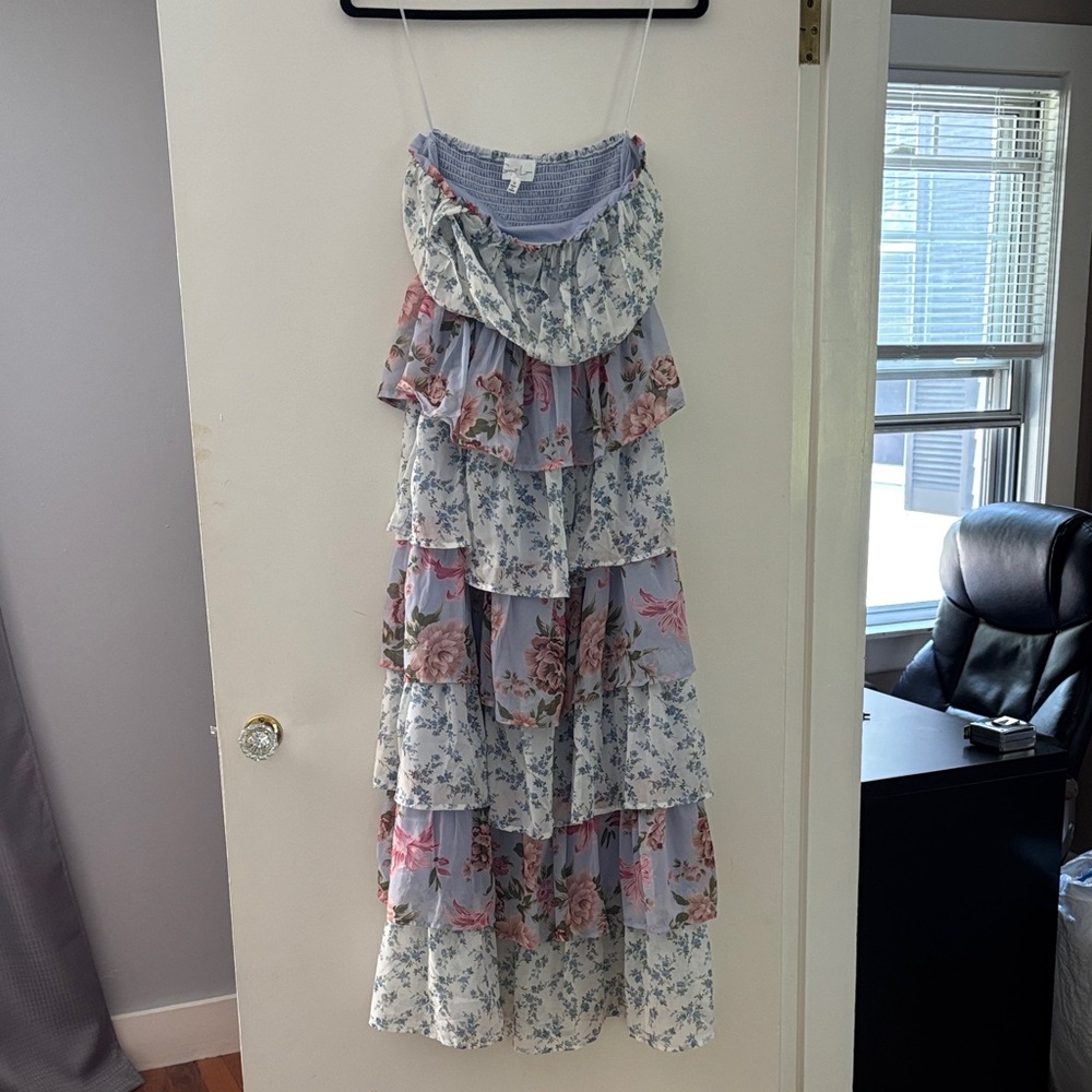 Floral Layered Ruffle Dress